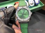 Perfect Replica Hublot Classic Fusion Green Face Stainless Steel Diamond Bezel 42mm Automatic Watch
